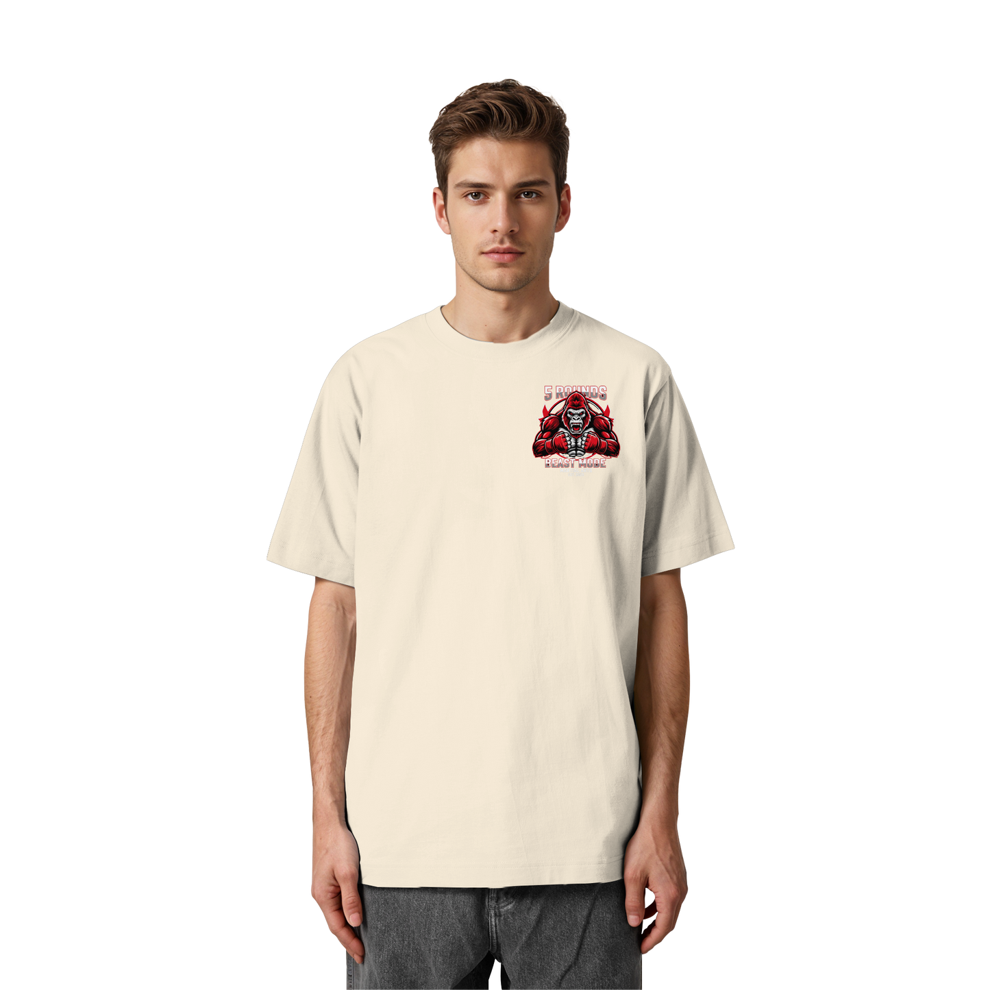 5 ROUNDS BEAST MODE Gorilla Heavy Oversized Organic Shirt