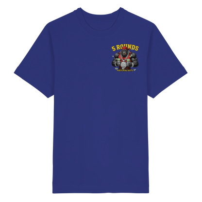 5 ROUNDS Vorne DTF hinten DTF Print 5 Rounds Fighter gorilla , macht chas money im Material Arts Kämpfen. - Heavy Oversized Organic Shirt