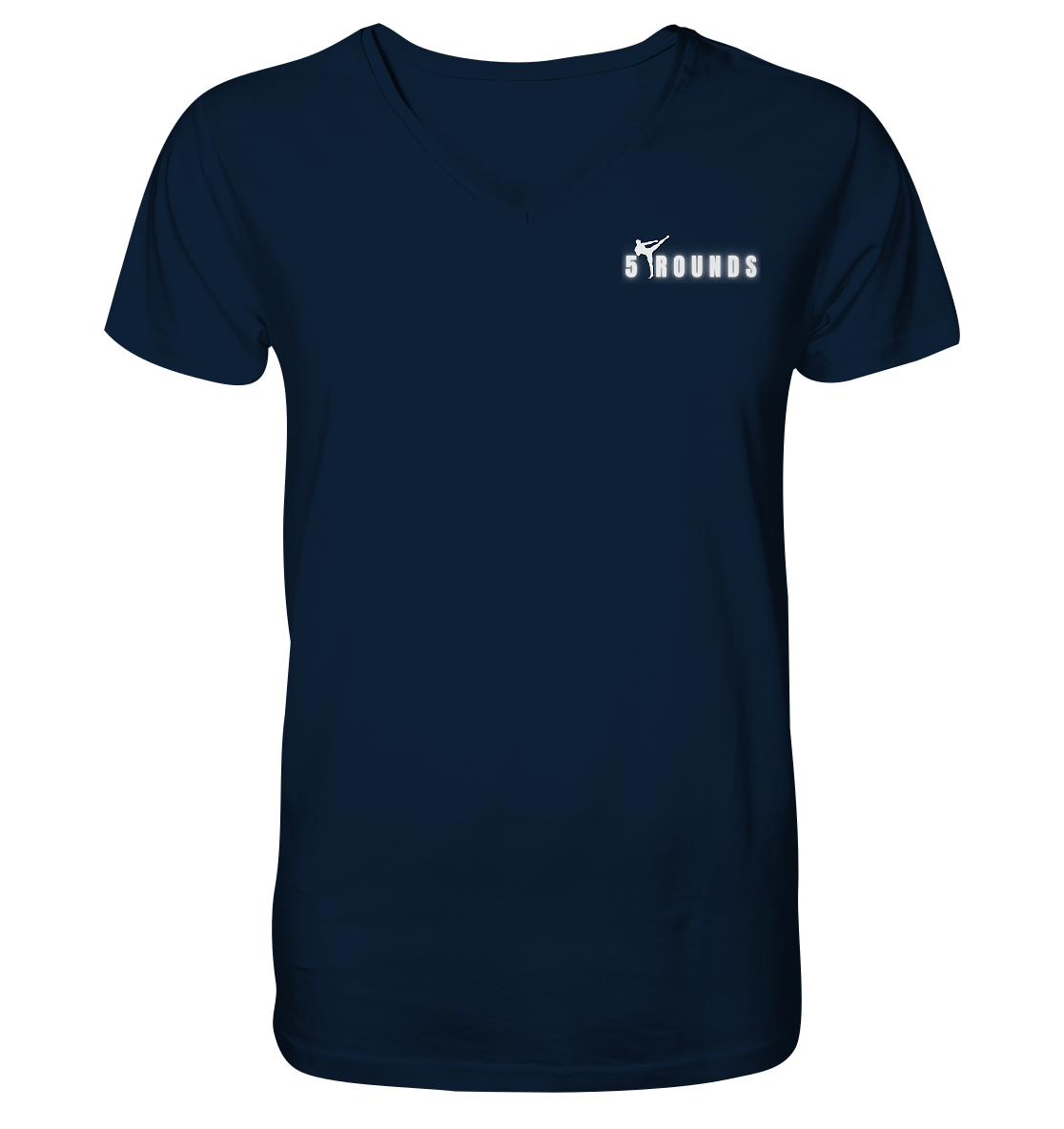 5 ROUNDS Mens Organic V-Neck Shirt – Premium Bio V-Neck
