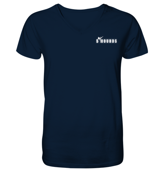 5 ROUNDS Mens Organic V-Neck Shirt – Premium Bio V-Neck