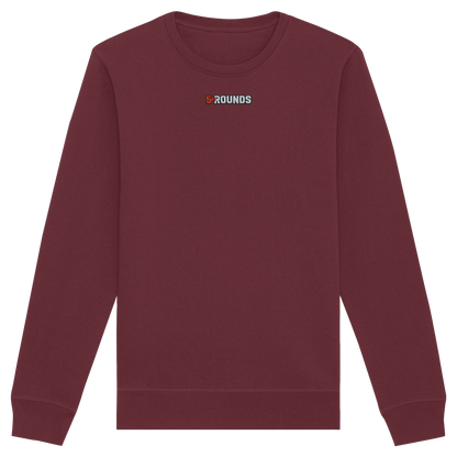 5 ROUNDS BEAST MODE Gorilla Motive Rot Weis Schwarz Farben Stick und DTF - Organic Basic Unisex Sweatshirt