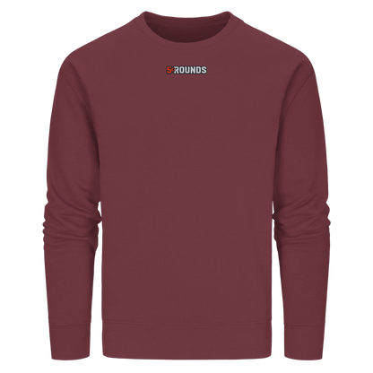5 ROUNDS BEAST MODE Gorilla Motive Rot Weis Schwarz Farben Stick und DTF - Organic Basic Unisex Sweatshirt