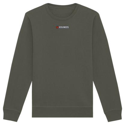 5 ROUNDS BEAST MODE Gorilla Motive Rot Weis Schwarz Farben Stick und DTF - Organic Basic Unisex Sweatshirt