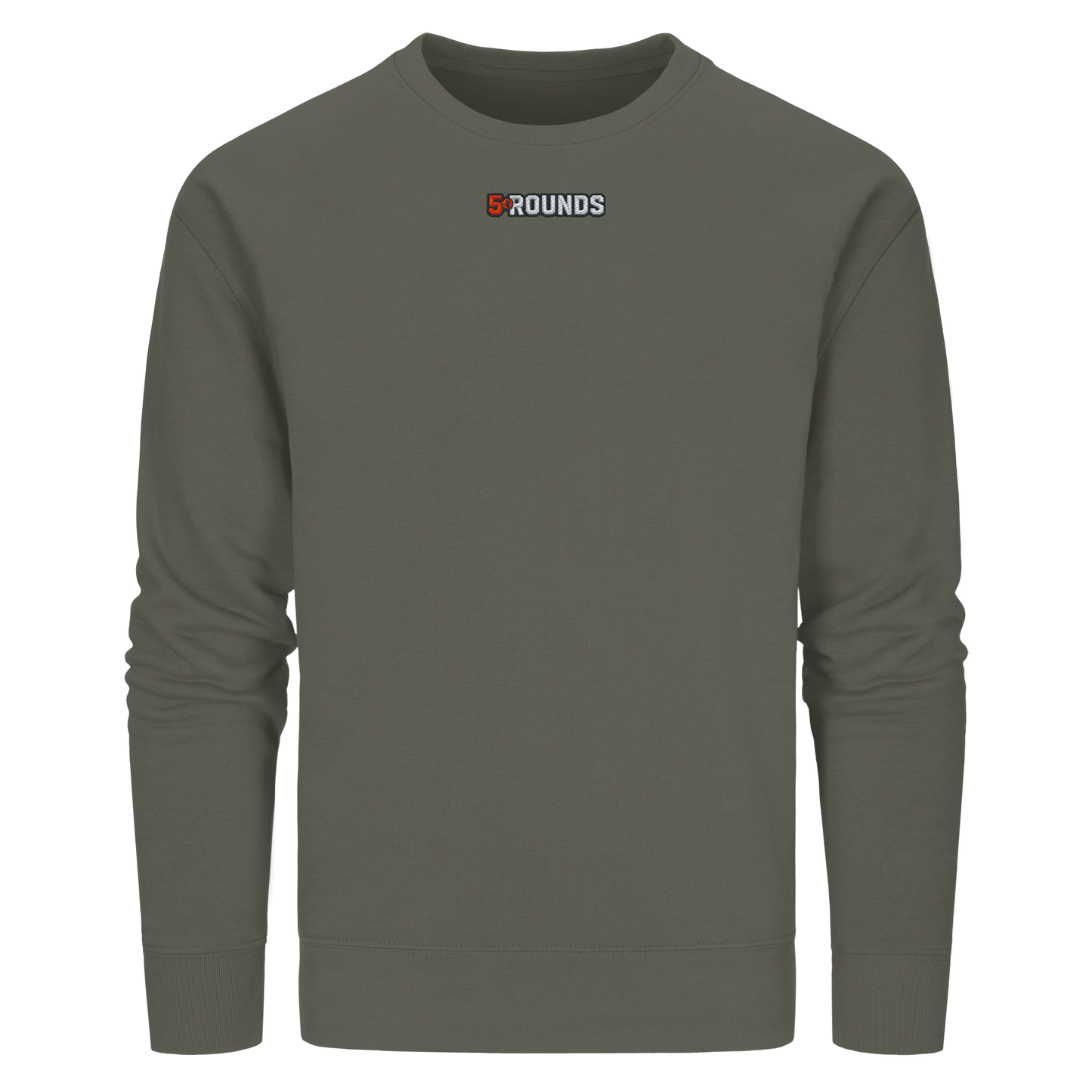 5 ROUNDS BEAST MODE Gorilla Motive Rot Weis Schwarz Farben Stick und DTF - Organic Basic Unisex Sweatshirt