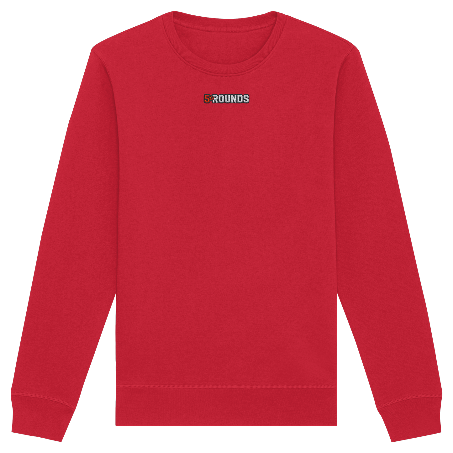 5 ROUNDS BEAST MODE Gorilla Motive Rot Weis Schwarz Farben Stick und DTF - Organic Basic Unisex Sweatshirt