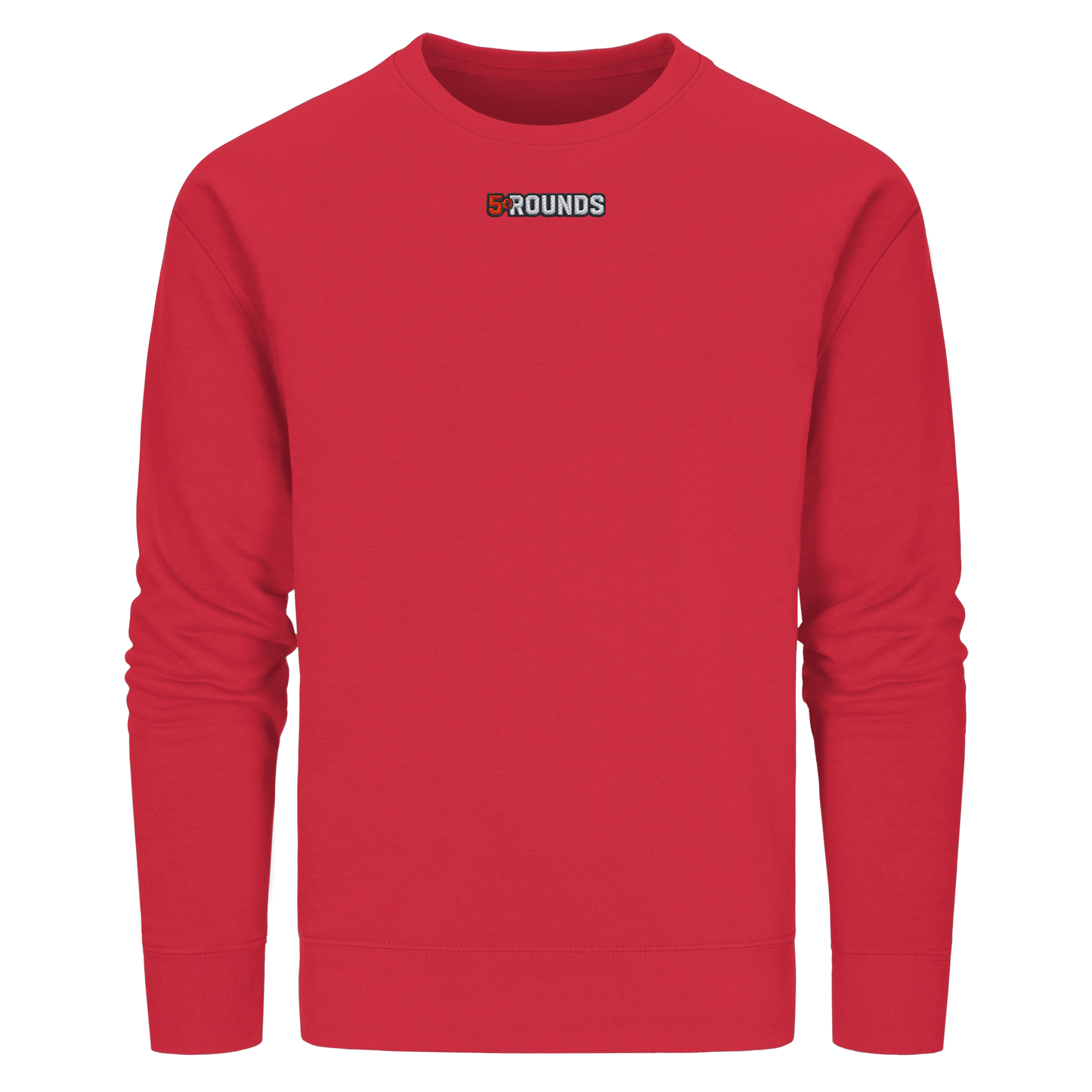 5 ROUNDS BEAST MODE Gorilla Motive Rot Weis Schwarz Farben Stick und DTF - Organic Basic Unisex Sweatshirt