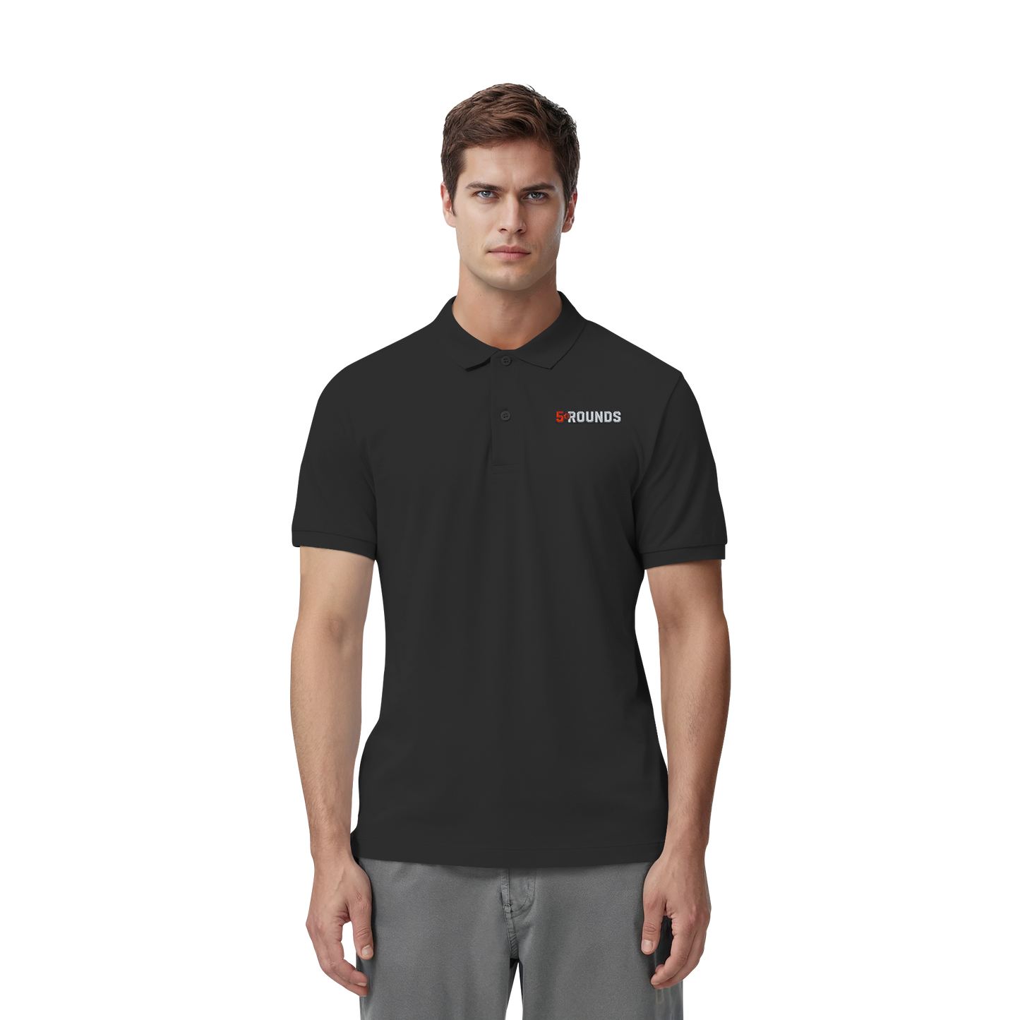 5 ROUNDS Organic Fitted Poloshirt