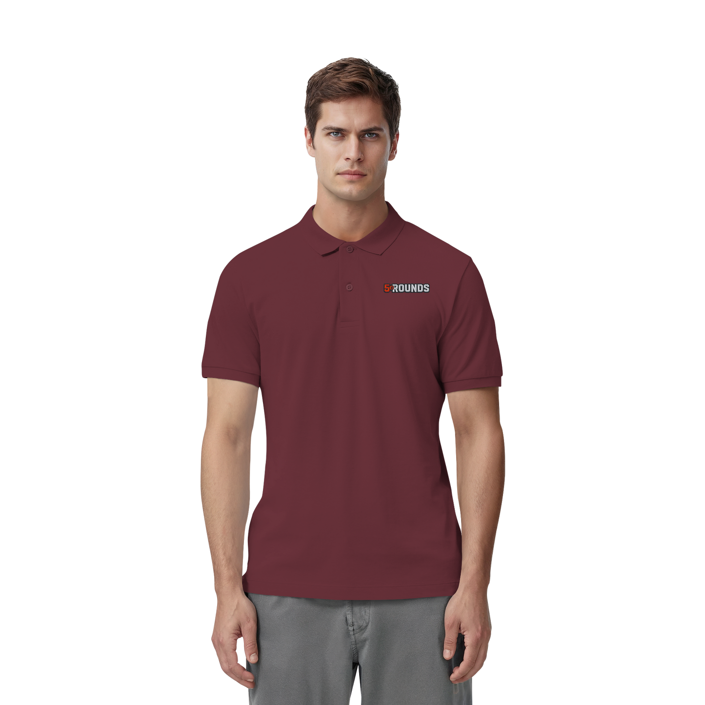 5 ROUNDS Organic Fitted Poloshirt