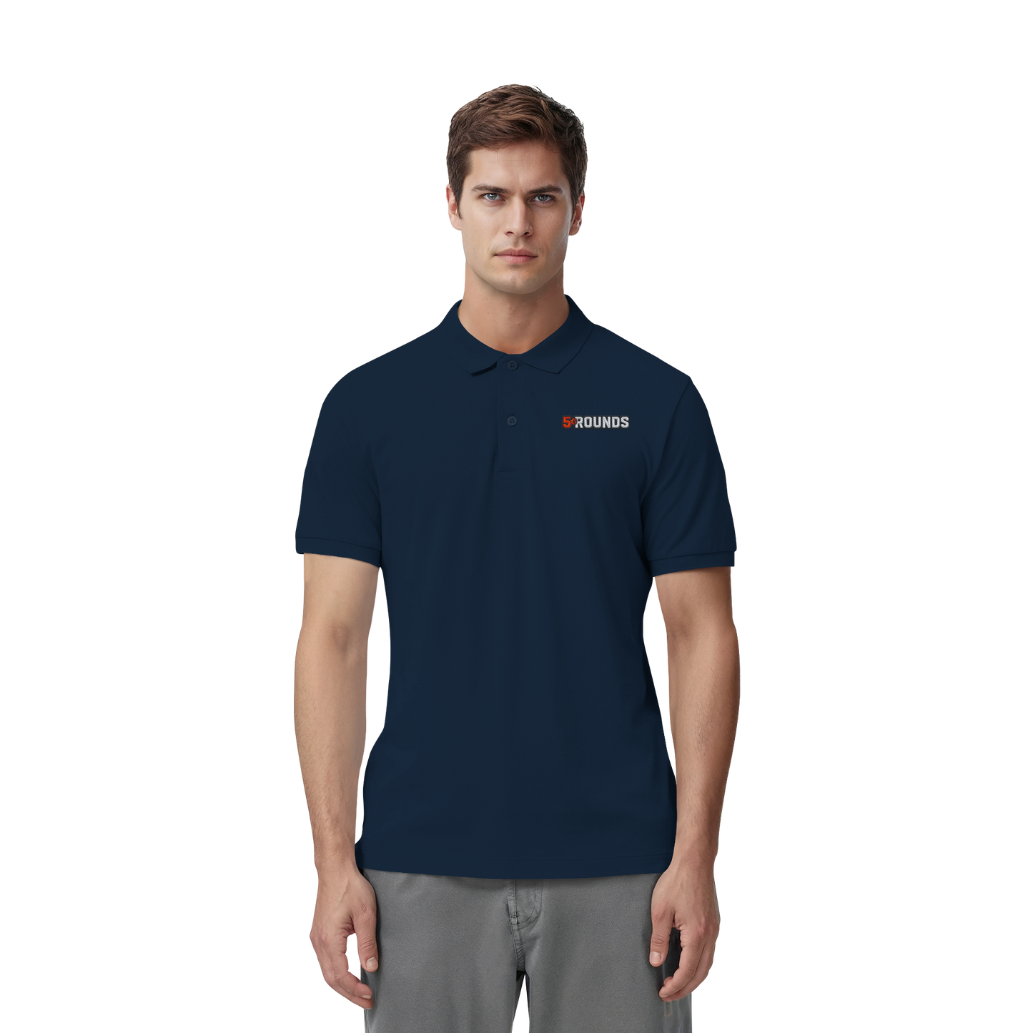 5 ROUNDS Organic Fitted Poloshirt