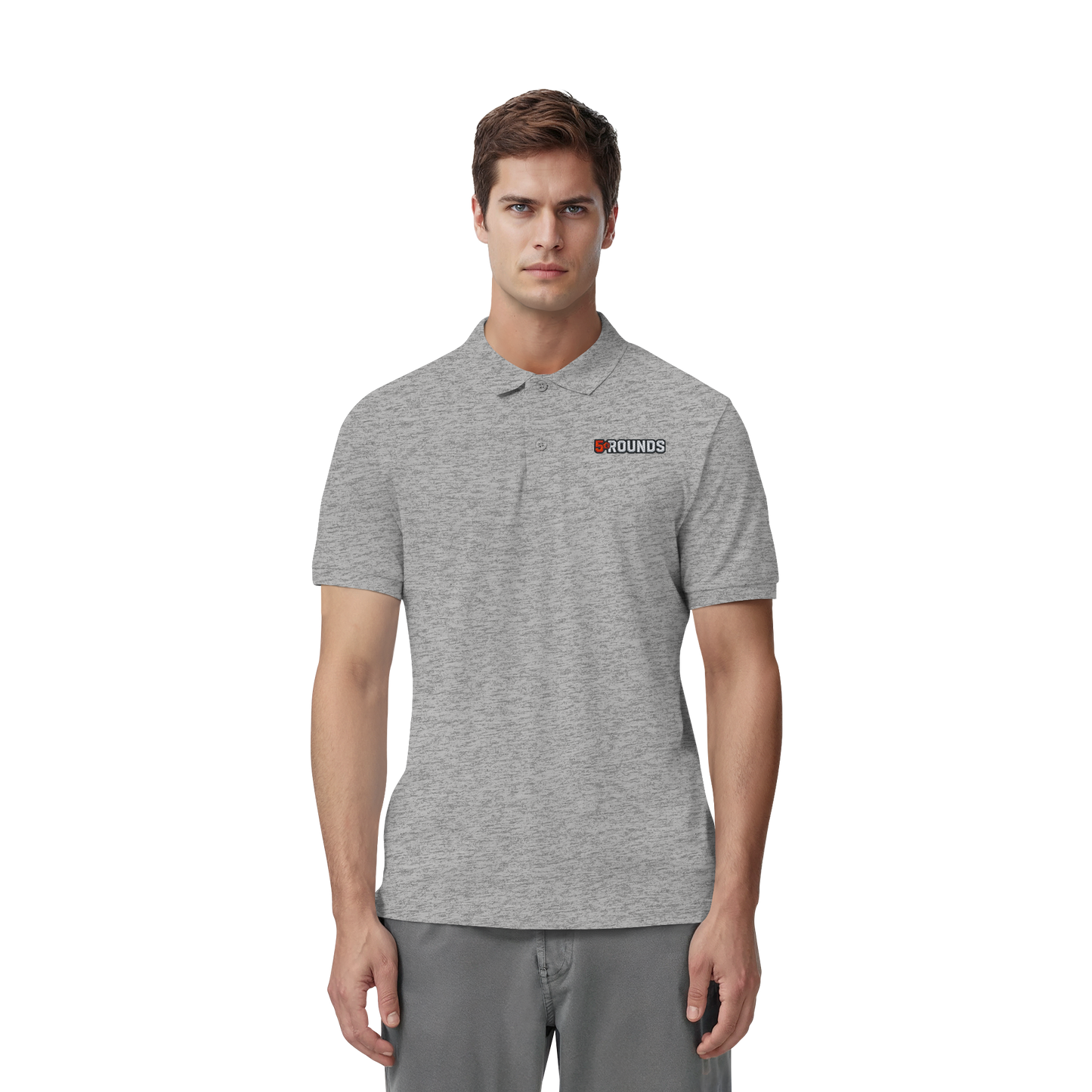 5 ROUNDS Organic Fitted Poloshirt