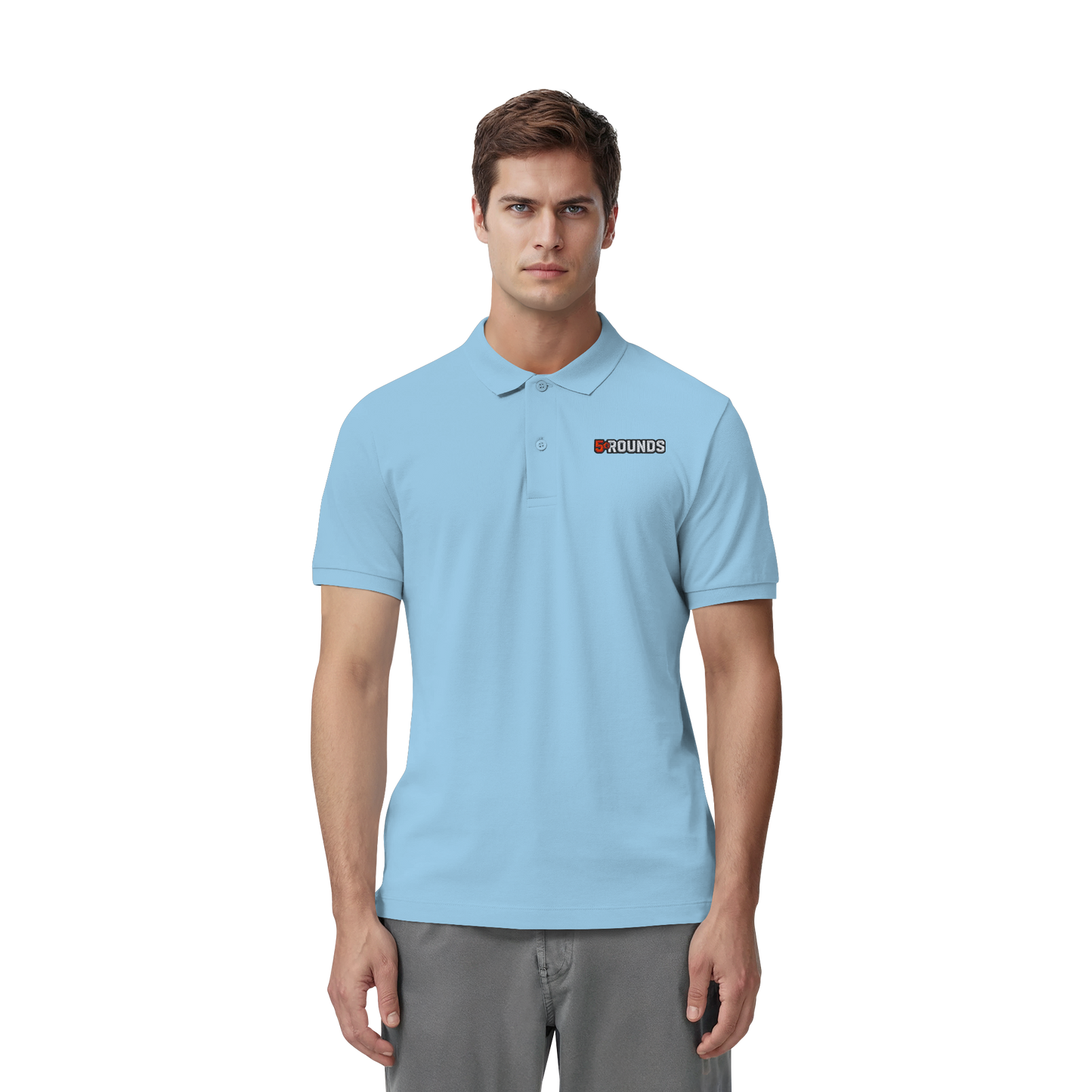 5 ROUNDS Organic Fitted Poloshirt