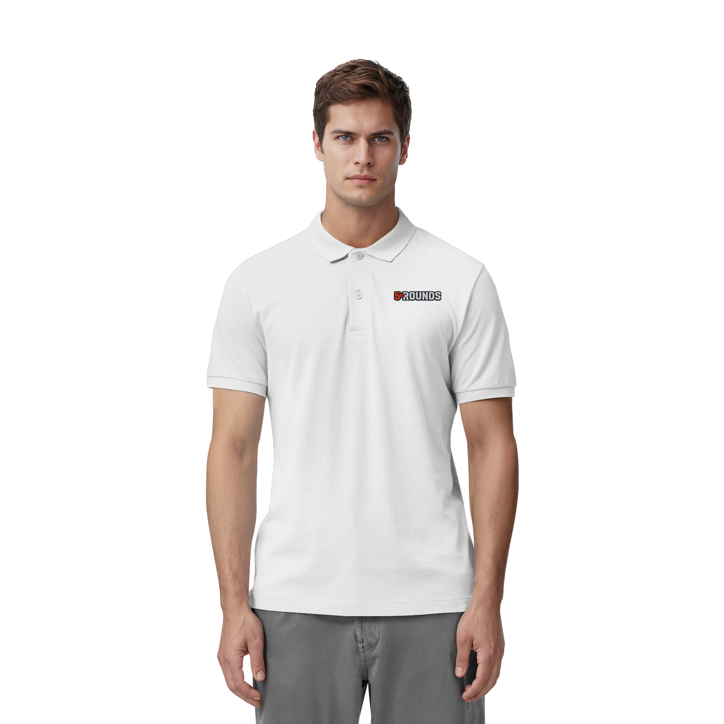 5 ROUNDS Organic Fitted Poloshirt
