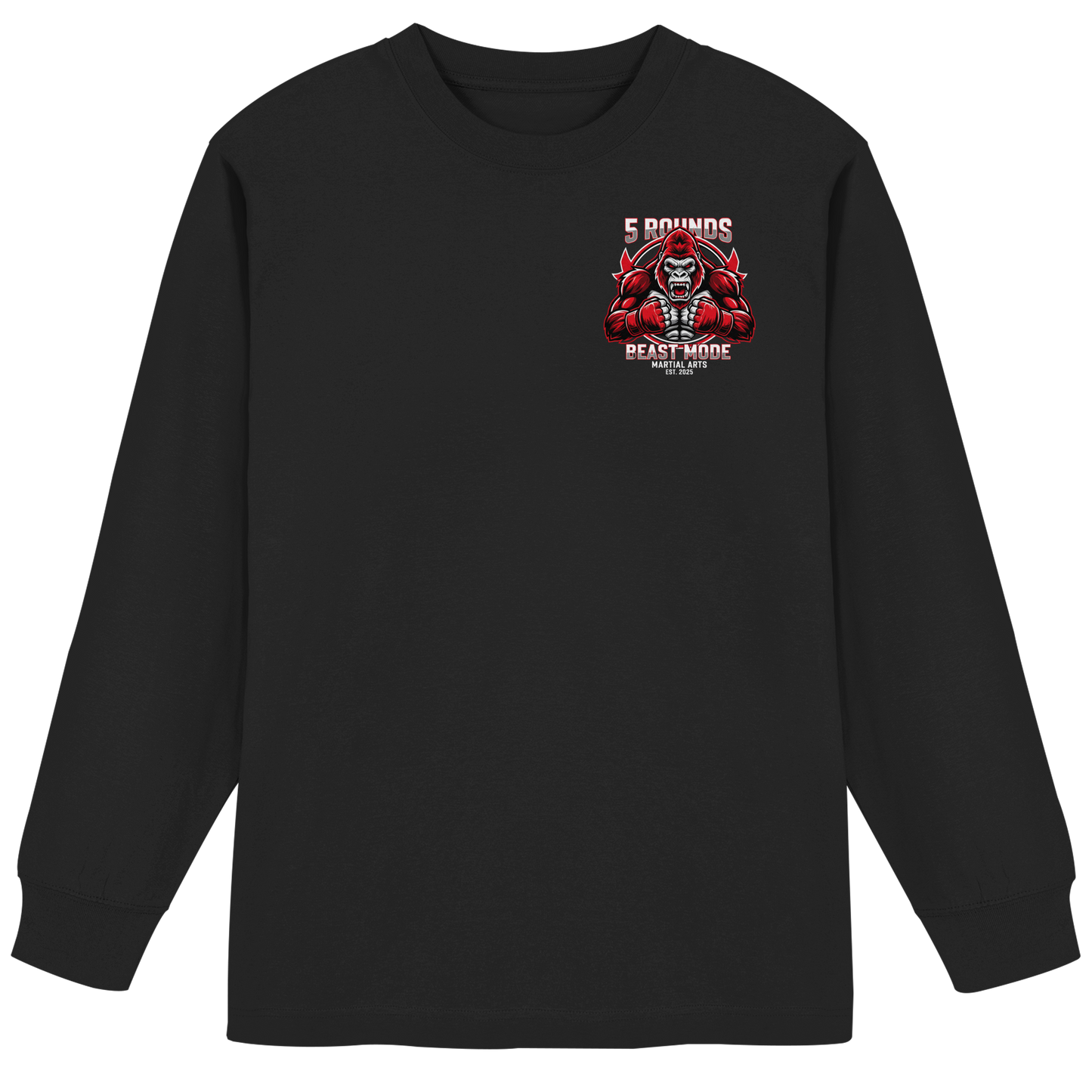 5 ROUNDS BEAST MODE Gorilla Organic Heavy Oversized Longsleeve