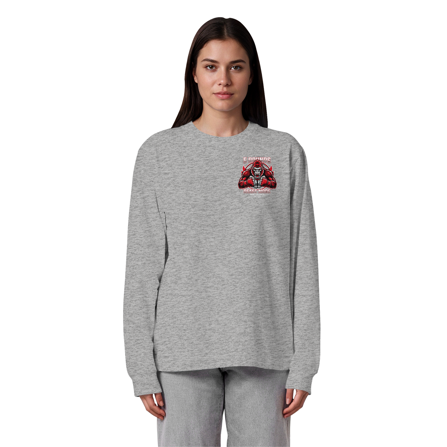 5 ROUNDS BEAST MODE Gorilla Organic Heavy Oversized Longsleeve
