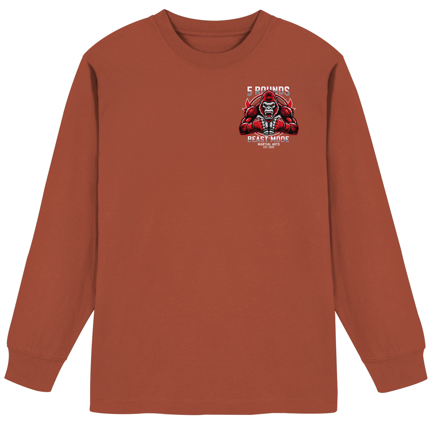 5 ROUNDS BEAST MODE Gorilla Organic Heavy Oversized Longsleeve
