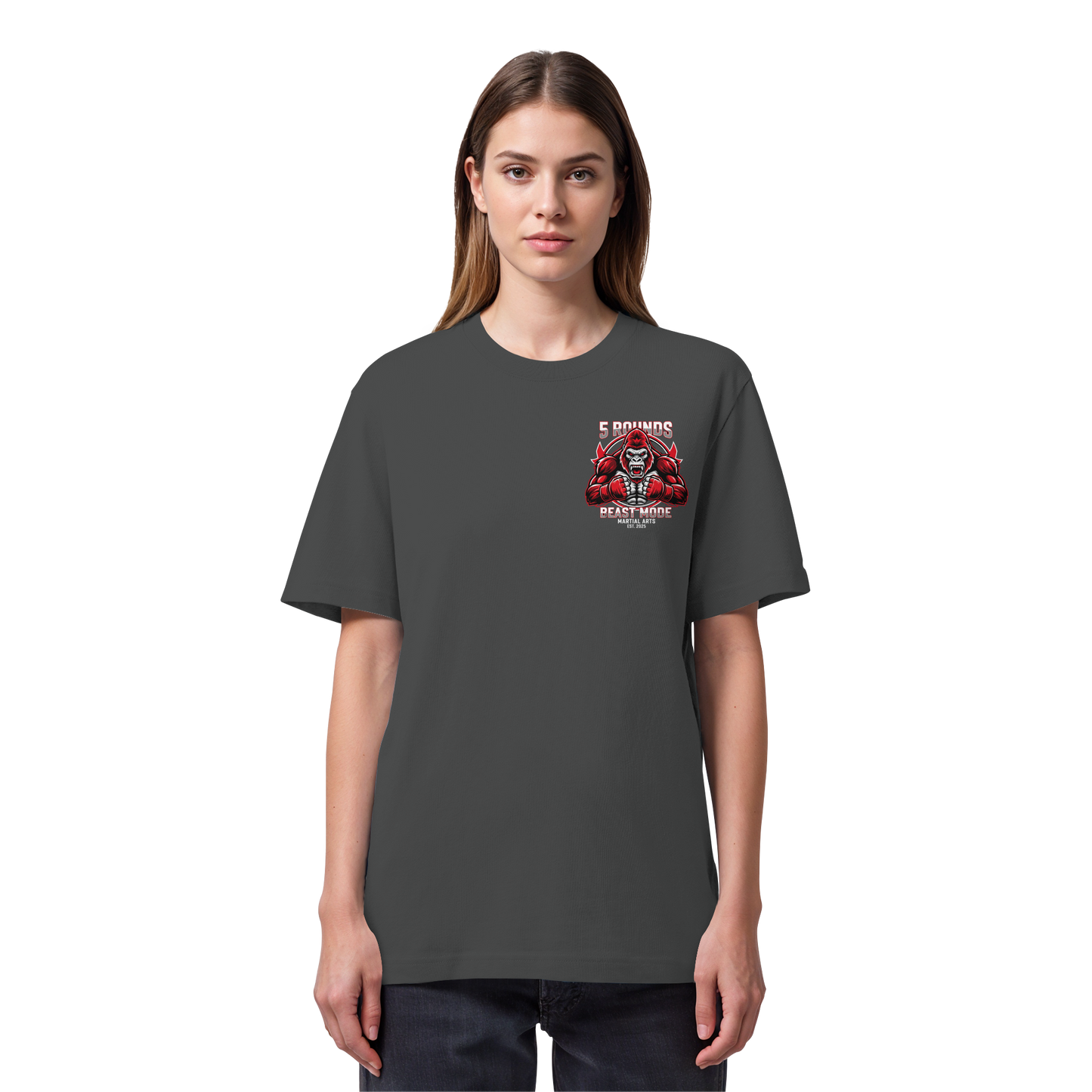 5 ROUNDS BEAST MODE Gorilla Organic Heavy T-Shirt