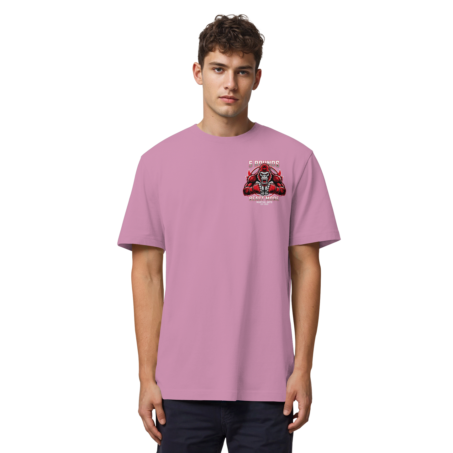 5 ROUNDS BEAST MODE Gorilla Organic Heavy T-Shirt