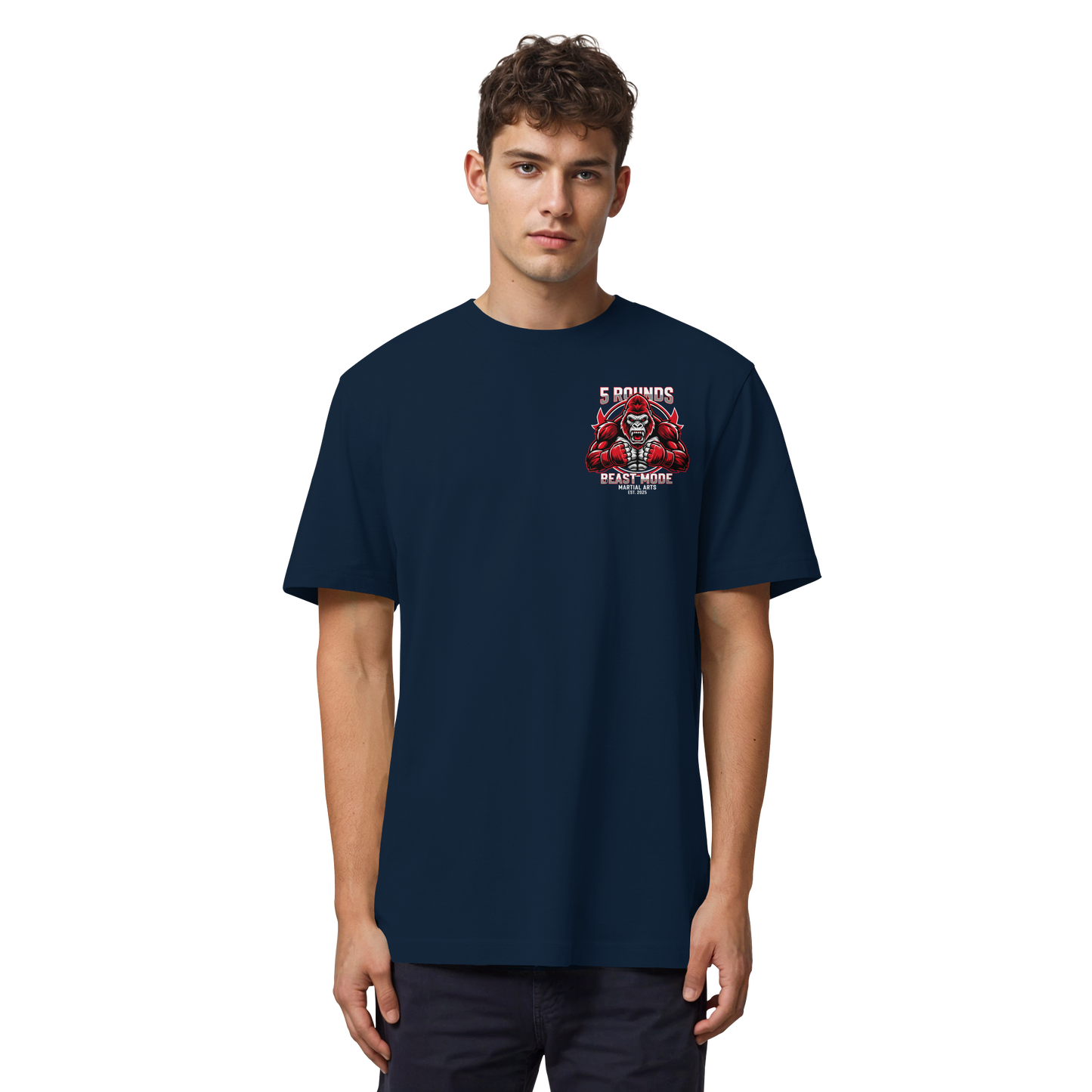 5 ROUNDS BEAST MODE Gorilla Organic Heavy T-Shirt