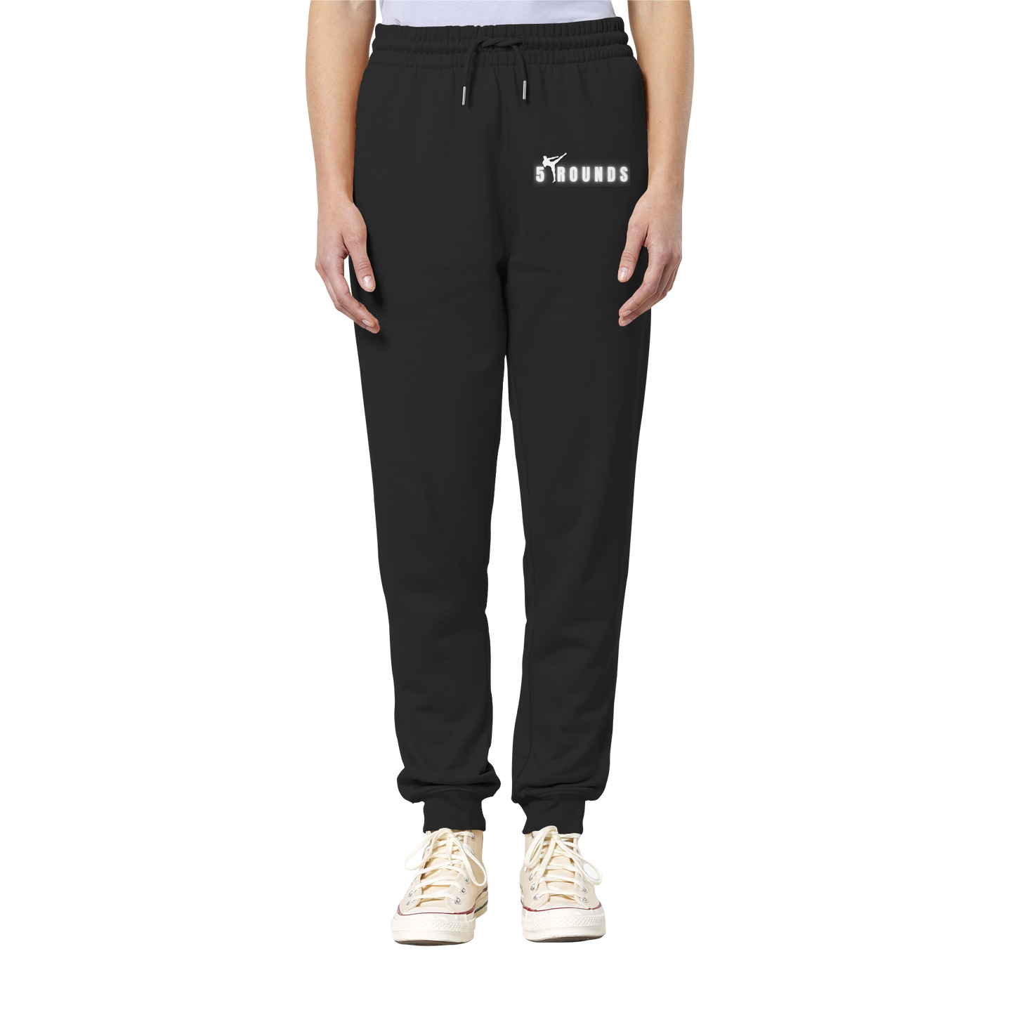 5 ROUNDS Logo Weis  - Organic Jogger Pants