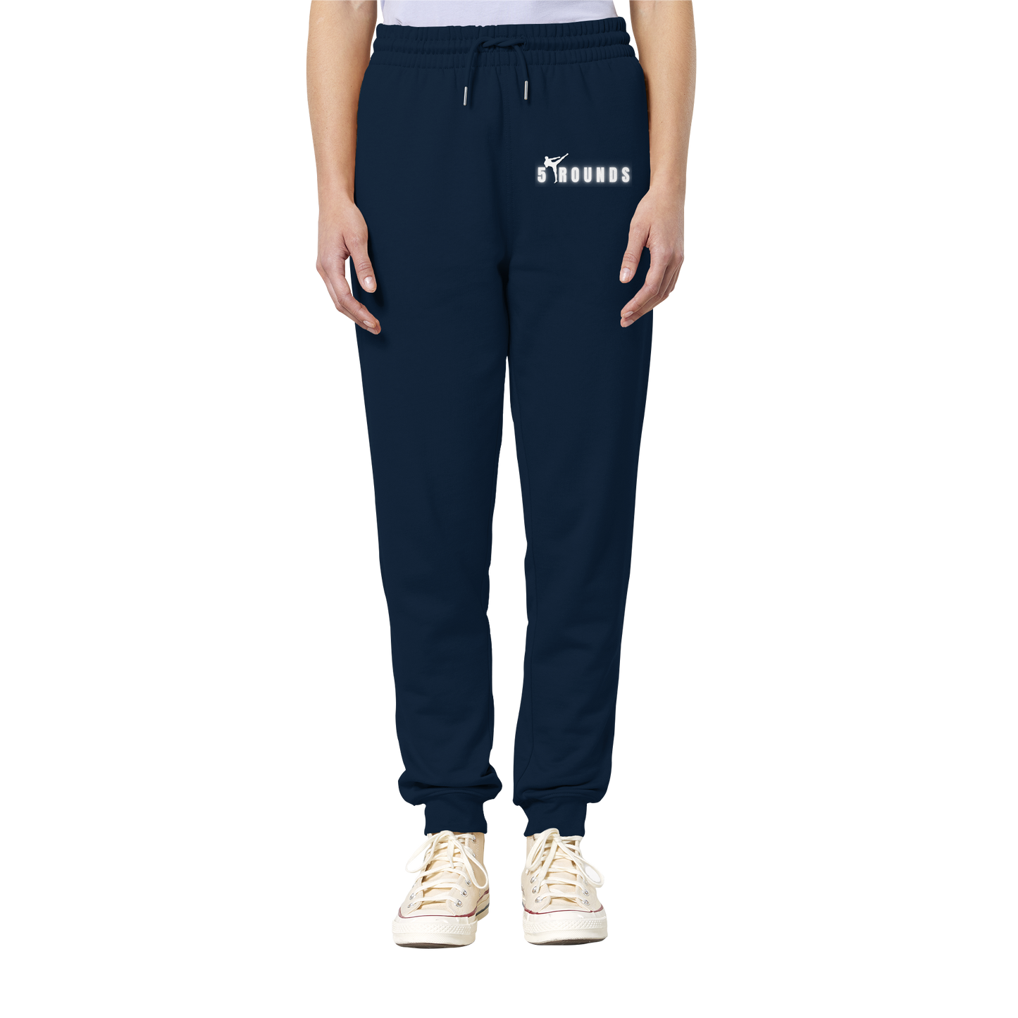 5 ROUNDS Logo Weis  - Organic Jogger Pants