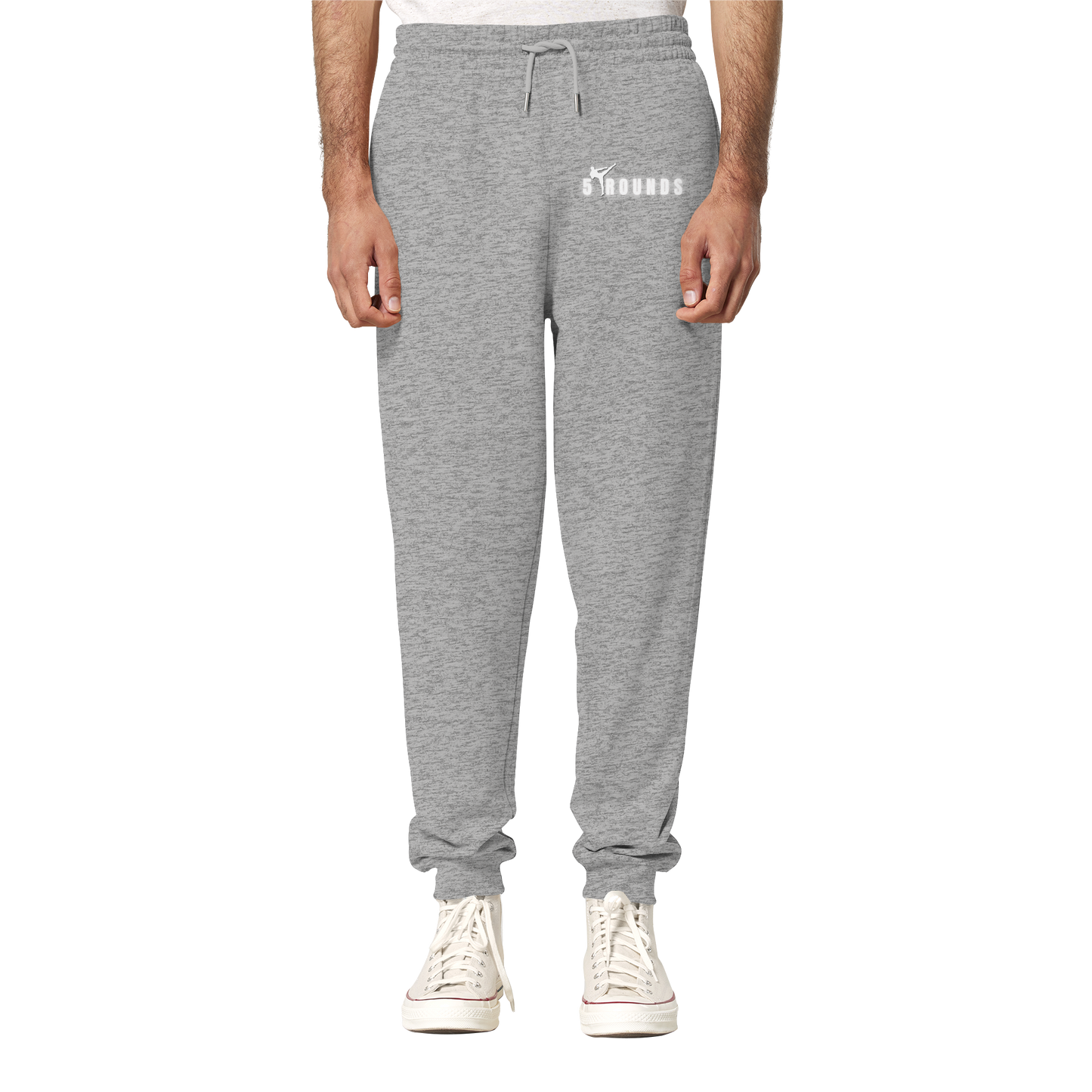 5 ROUNDS Logo Weis  - Organic Jogger Pants