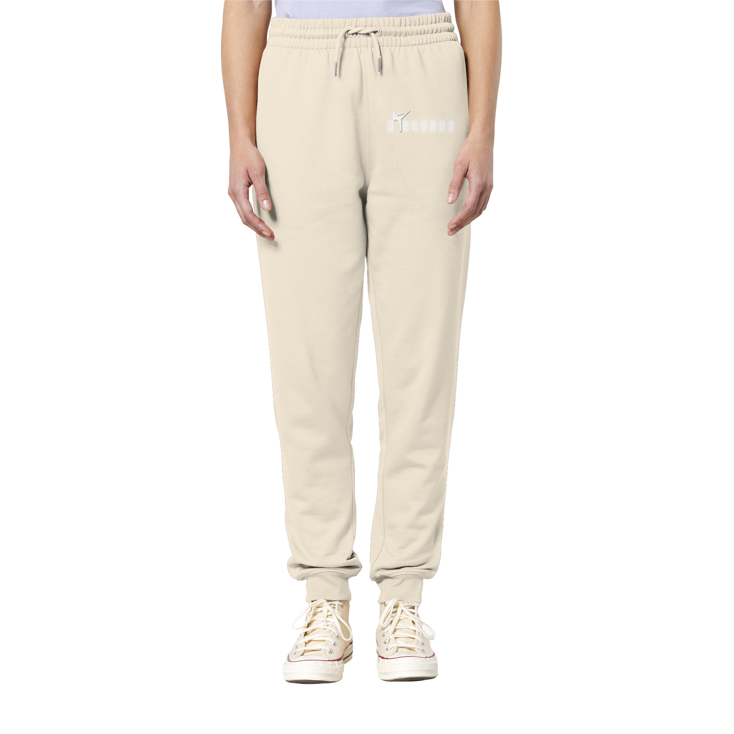 5 ROUNDS Logo Weis  - Organic Jogger Pants