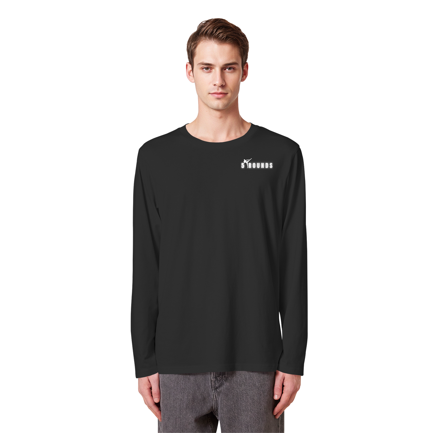 5 ROUNDS Organic Longsleeve T-Shirt – Premium Bio-Langarmshirt