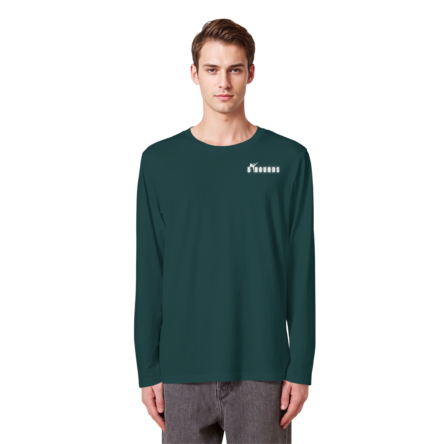 5 ROUNDS Organic Longsleeve T-Shirt – Premium Bio-Langarmshirt