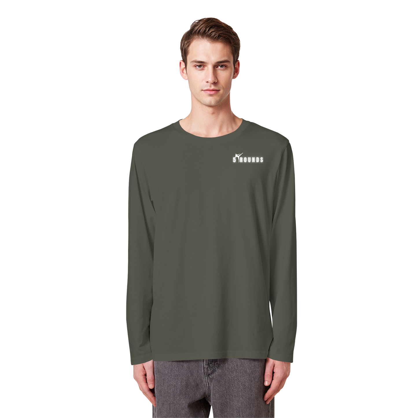 5 ROUNDS Organic Longsleeve T-Shirt – Premium Bio-Langarmshirt
