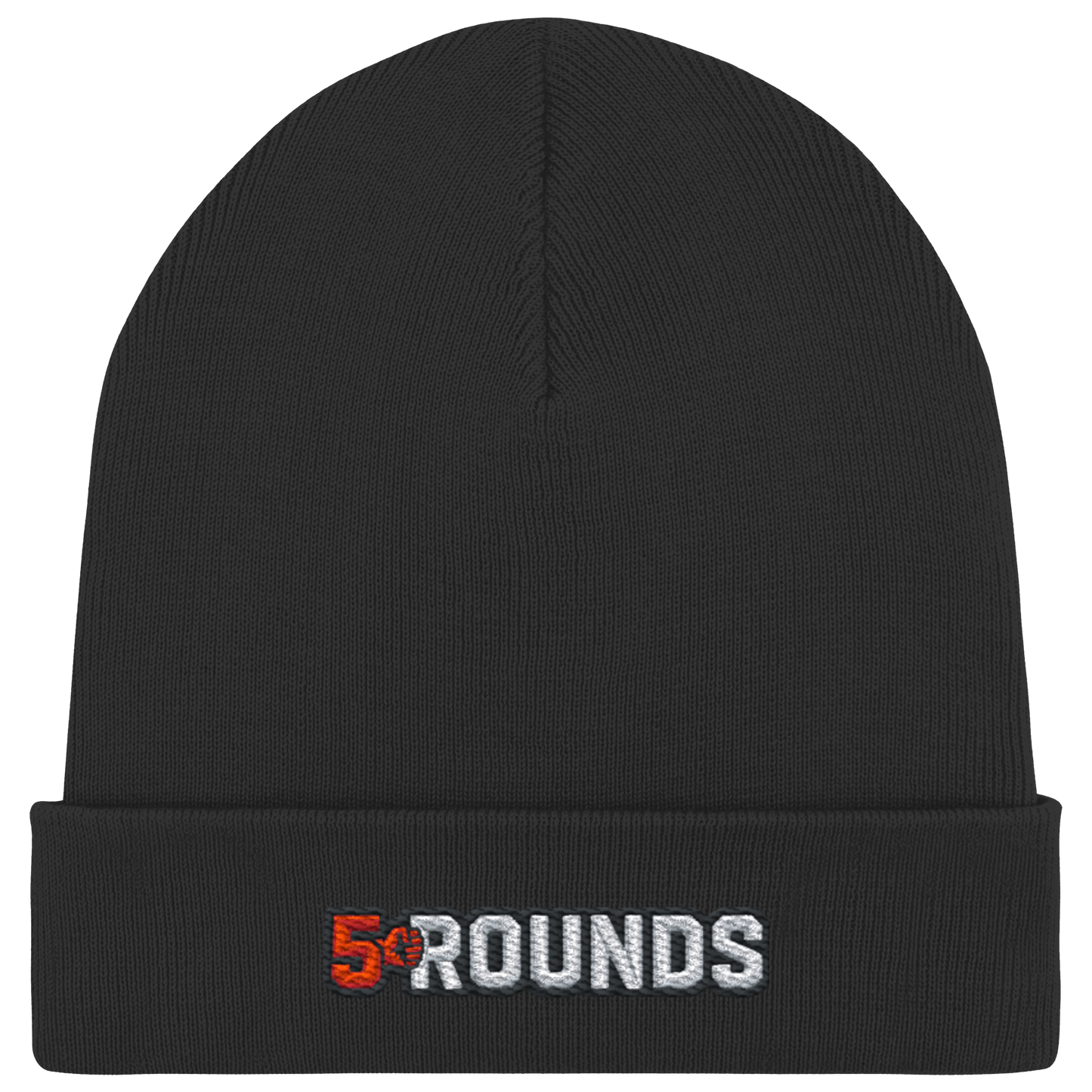 5 ROUNDS Logo Stick - Organic Rib Beanie