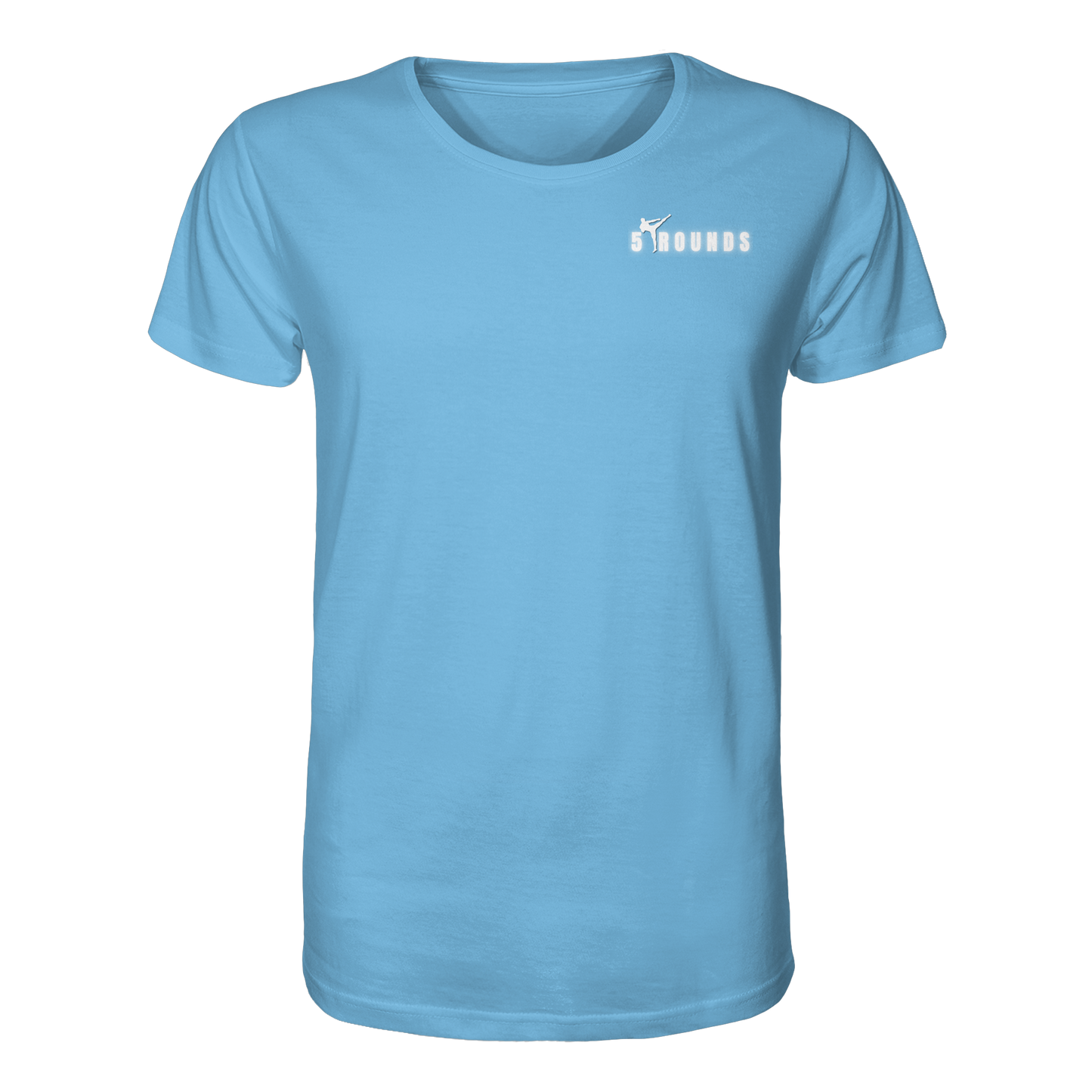 5 ROUNDS Logo Weis  - Organic Shirt