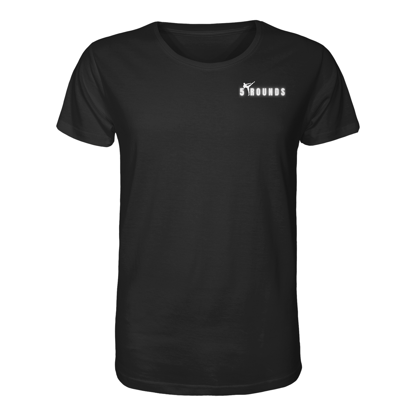 5 ROUNDS Logo Weis  - Organic Shirt