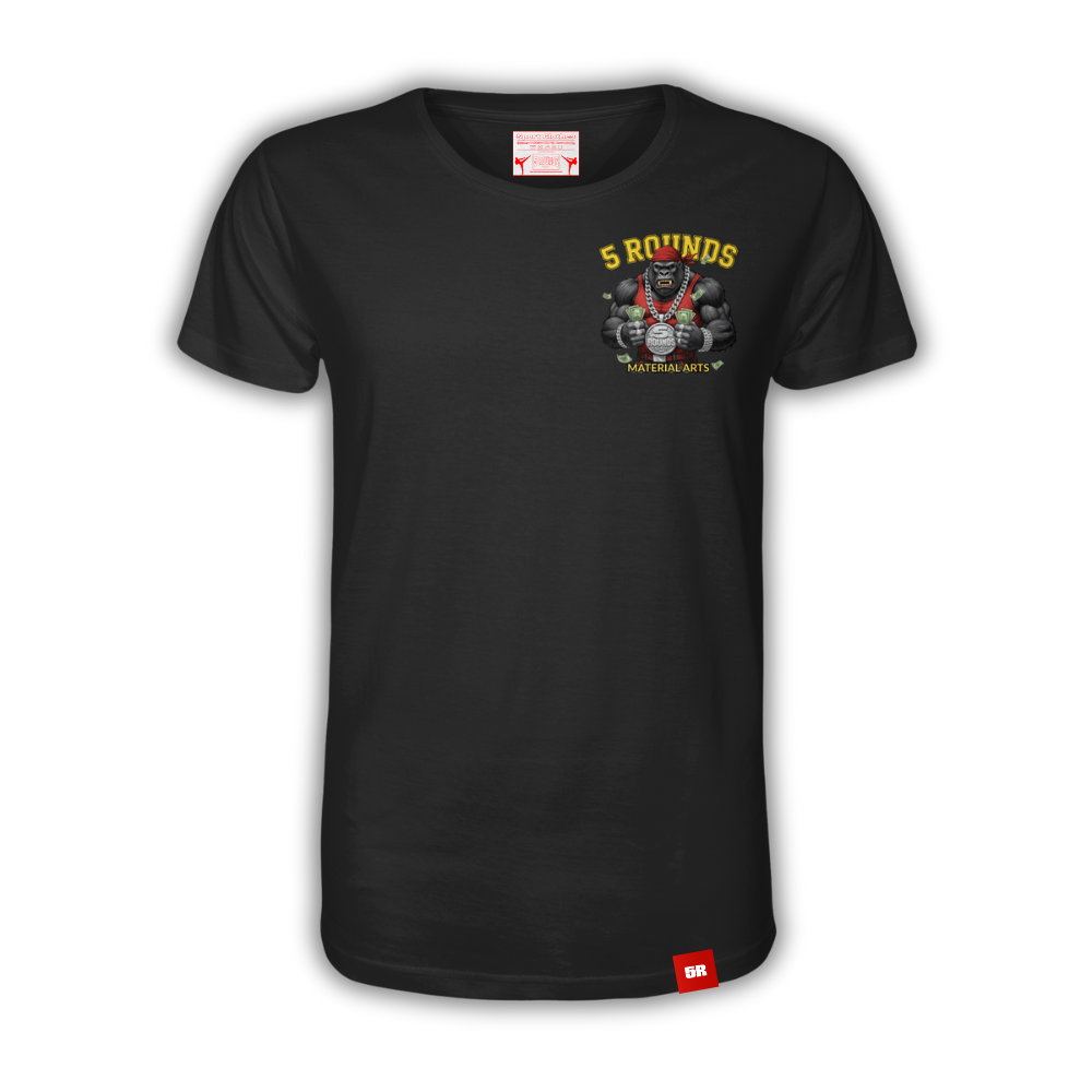 5 ROUNDS Gorilla Fighter T-Shirt - Premium Bio-Baumwolle mit DTF-Druck