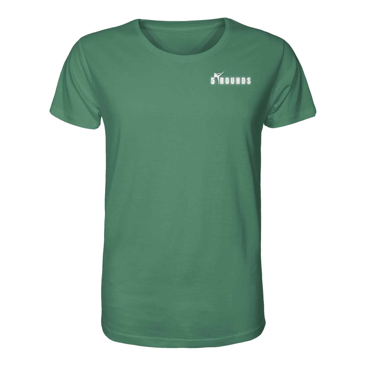 5 ROUNDS Logo Weis  - Organic Shirt