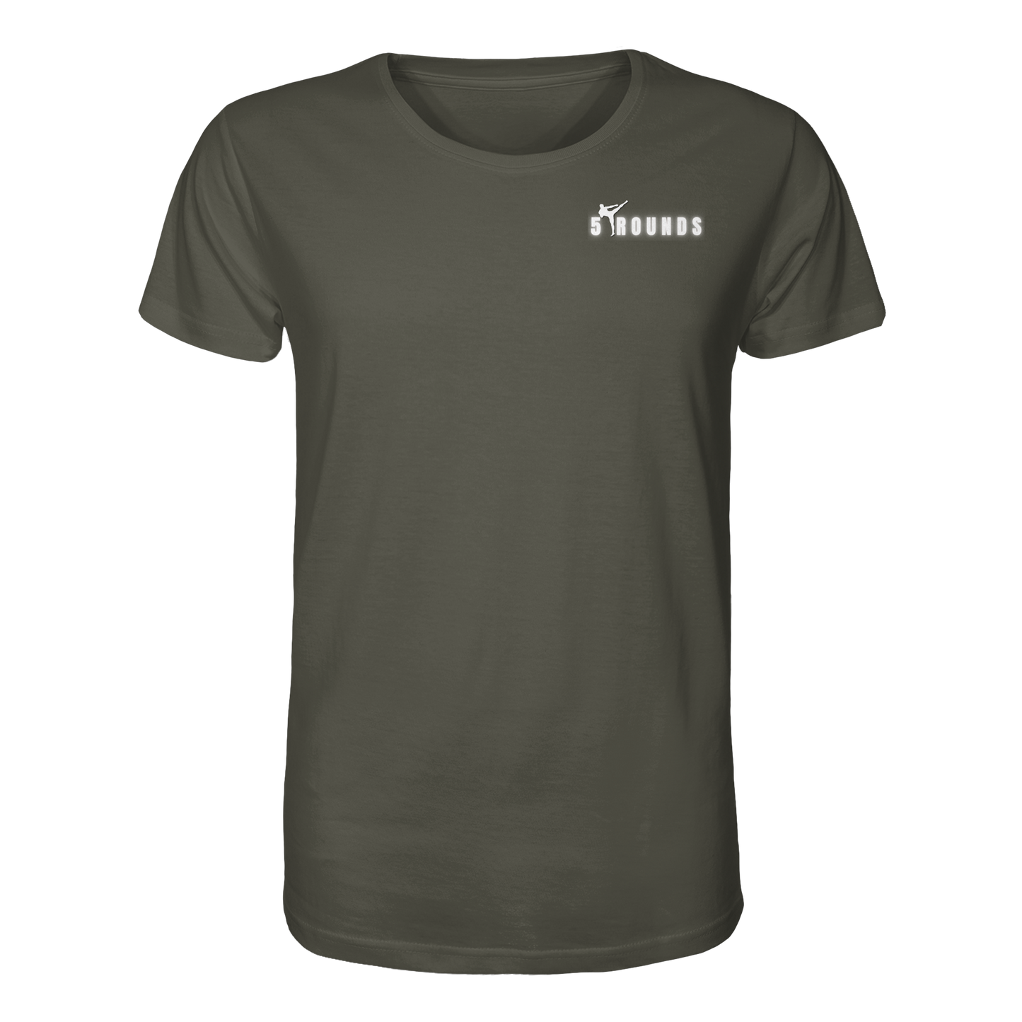 5 ROUNDS Logo Weis  - Organic Shirt