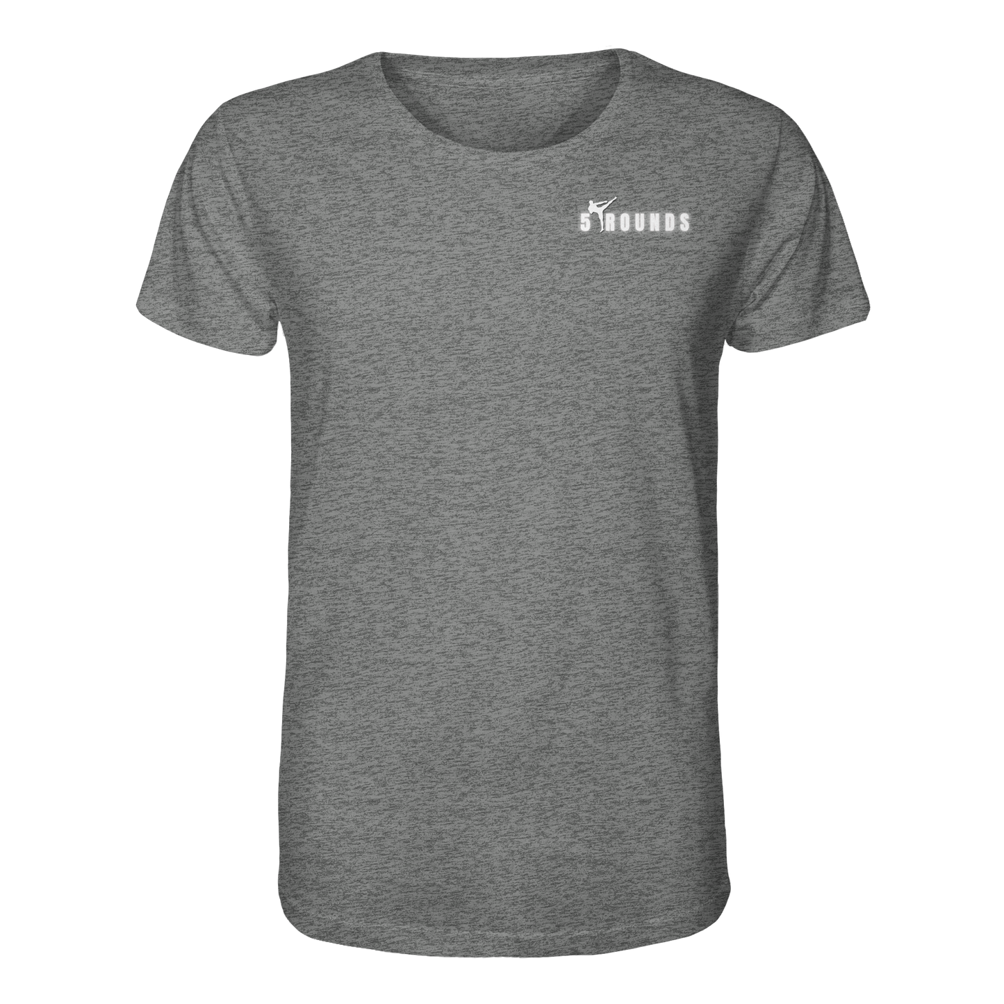 5 ROUNDS Logo Weis  - Organic Shirt