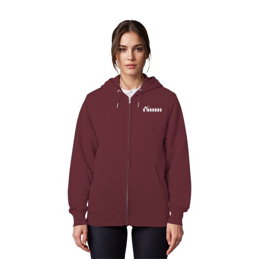 5 ROUNDS Logo Weis  - Organic Zipper