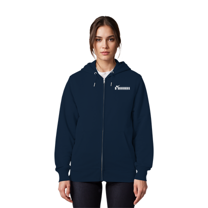 5 ROUNDS Logo Weis  - Organic Zipper