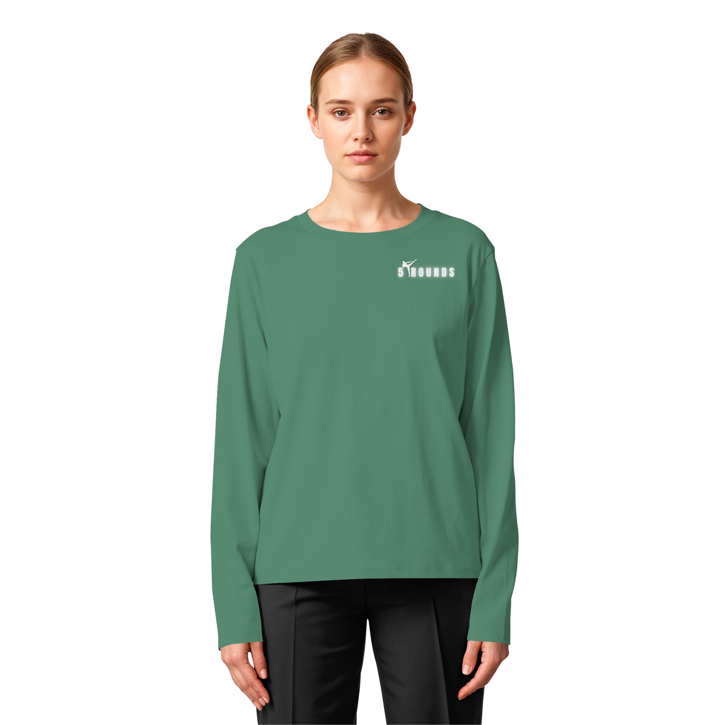 5 ROUNDS Womens Organic Longsleeve T-Shirt – Premium Bio-Langarmshirt