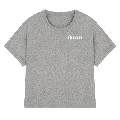 5 ROUNDS Womens Organic Rolled Sleeves T-Shirt – Premium Oversized Bio-Shirt